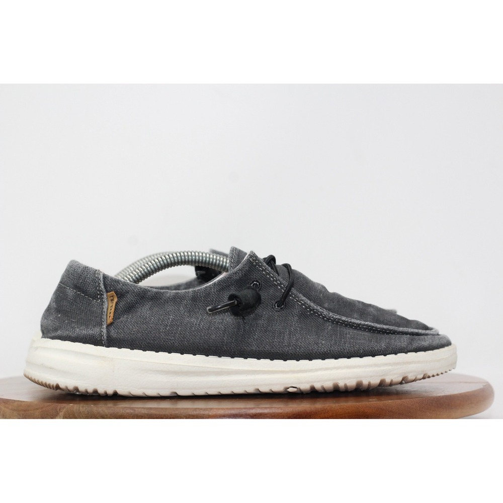 Hey Dude Wendy Chambray‎ Loafers Comfort Casual Slip On Shoes Gray US 7
